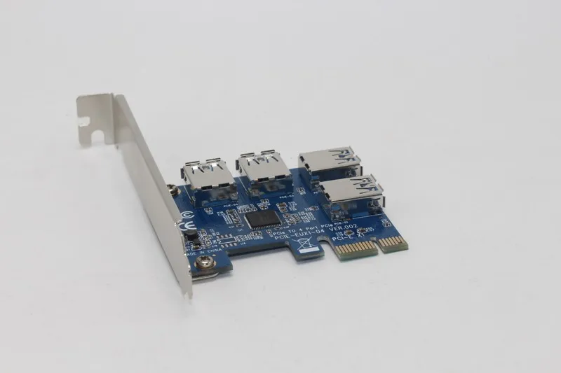 Multiplicador de Riser 1x para 4 Porta Pcie Pci-e Express Card Adaptador Hub w - 1.96ft Usb 3.0 Cabo Drop Grátis 16x - Imagem 6