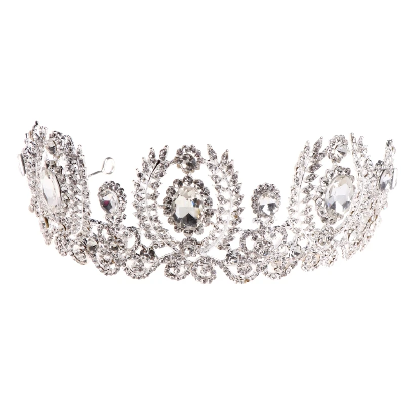 

Bridal Princess Rhinestone Hair Tiara Wedding Prom Party Crown Veil Headband New -W128