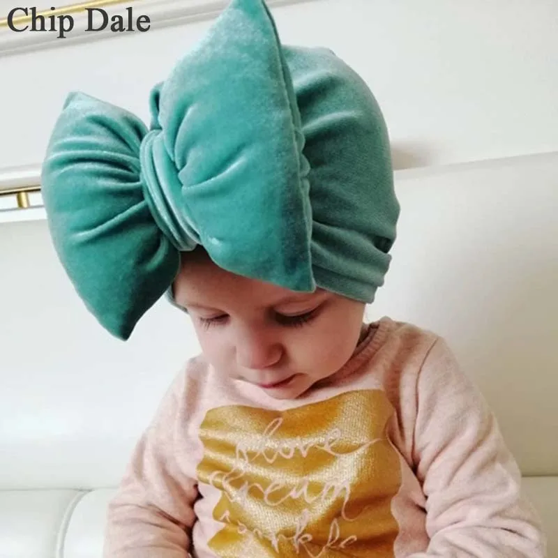 

Fashion Baby Girls Hat Newborn Toddlder Infant Princess Big Bowknot Beanie Caps Velvet Bonnet Photography Props Hats 0-5T