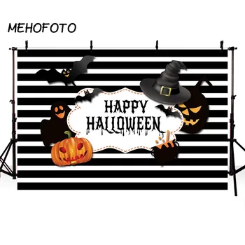 

MEHOFOTO Halloween Theme Backdrops Trick or Treat Pumpkin Decor Photography Background for Masquerade Party Banner
