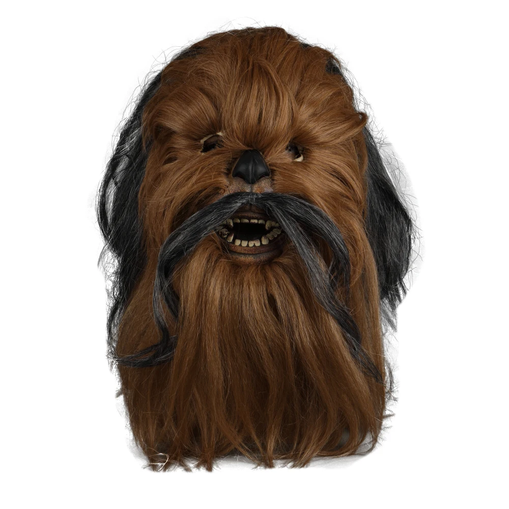 1:1 Новый Звездные Войны Пробуждение силы Chewbacca маска натуральный мех костюм