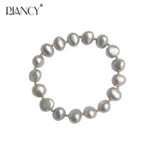 Fashion black Baroque natural freshwater pearl bracelet for women trendy real pearl jewelry birthday gift Fashion black Baroque natural freshwater pearl bracelet for women trendy real pearl jewelry birthday gift