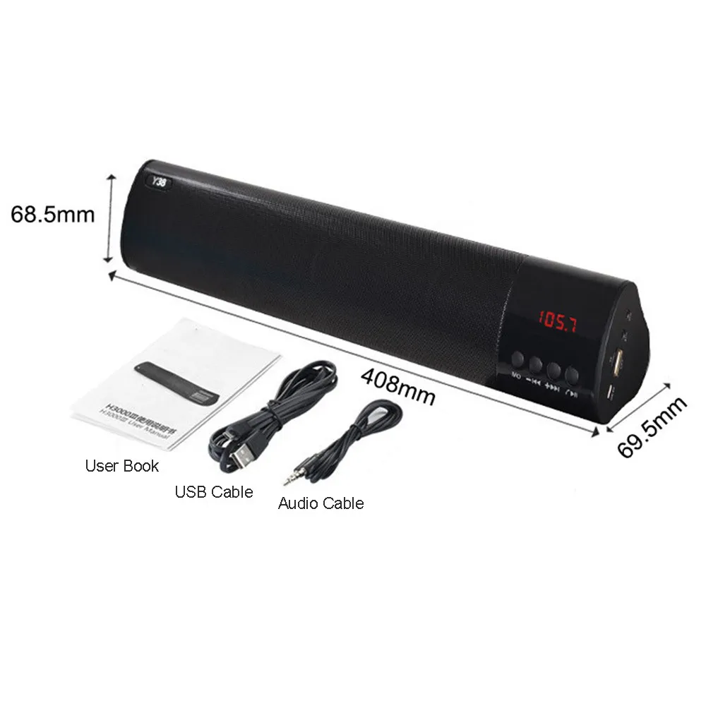 10W Soundbar Bluetooth Speaker 1800 mAh Barra De Sonido Para for TV Bluetooth 4.0 Speaker Sound Bar for Small TV Surround Sound (17)