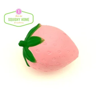 

Kuutti Squishy Wholesale 30 PCS Lovely 8cm Soft Delcious Kawaii Strawberry Fruit Squishy Phone Strap Anti Stress Soft Toy