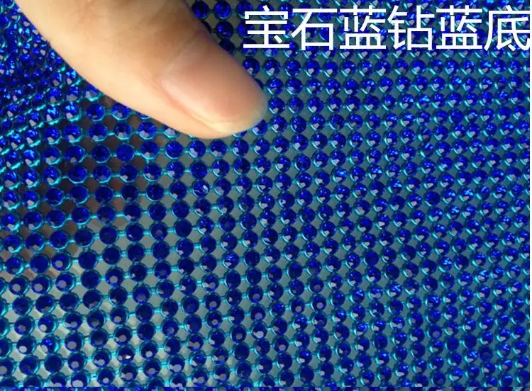 SS12 3 мм хрустальные стразы на сетчатой основе декоративная сеть алюминиевая основа клей на наклеенные плотные украшения из кристаллов Стразы сетка EL04 - Цвет: royal blue
