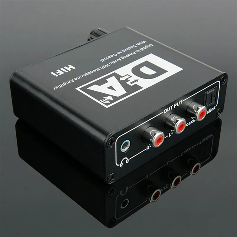 T Digital To Analog Audio Converter Adapter,CoaxialToslinkOptical to 2.0 Analog LR 3.5mm Audio For DVD Amplifier Free Shipping  (5)