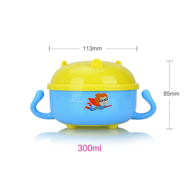 Detachable Baby Feeding Dish Bowl Anti Slip Children Tableware Dinnerware (9)