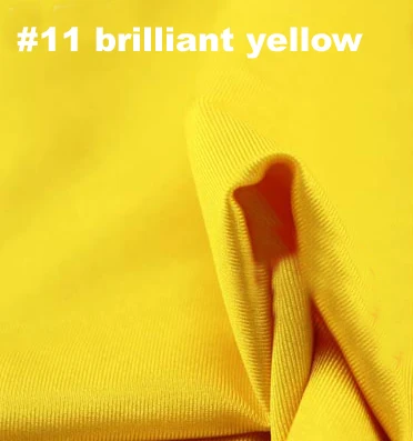 50 см* 150 см 16 однотонных цветов на выбор, Модная трикотажная 4 способа, эластичная высококачественная ткань из нейлона, спандекса и лайкры - Цвет: brilliant yellow