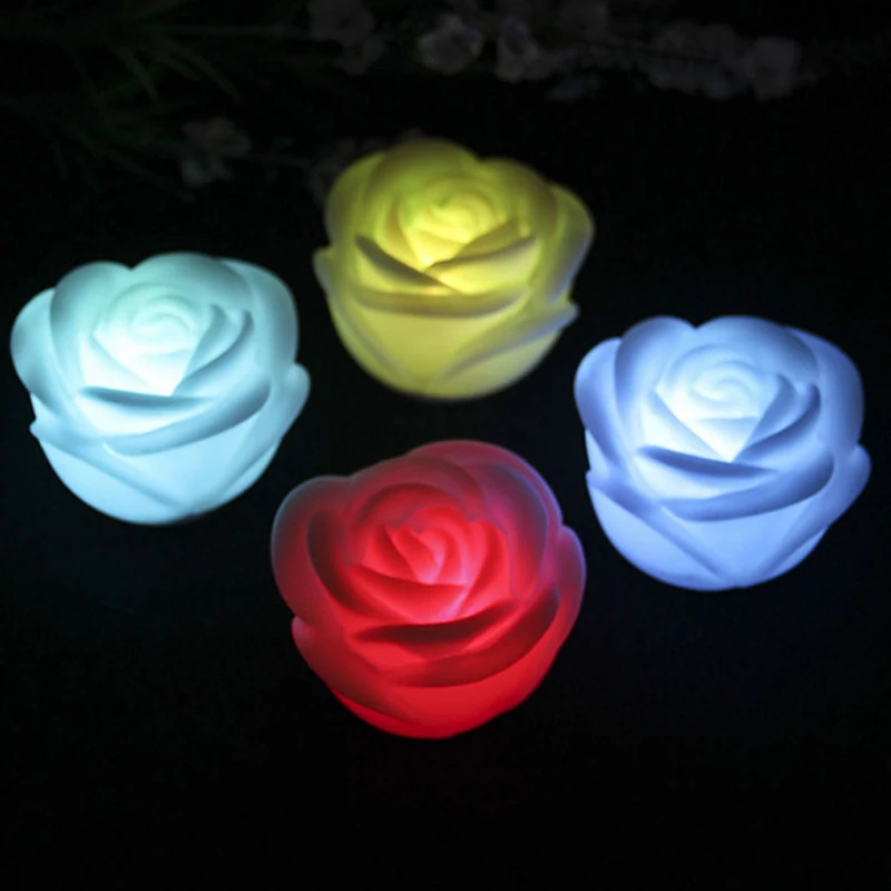 Baby Night Light LED Rose Shape Lamp Light Baby Nursery Flower Lamp Great For Children Gift Bedroom Decor Led Night Lamps (9)