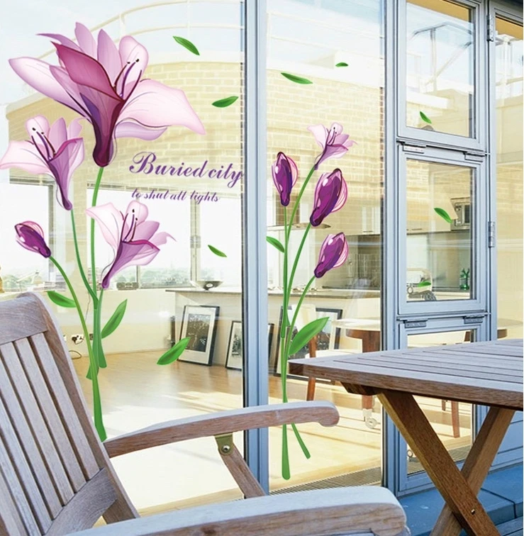 Aliexpress.com : Buy translucent purple lily flowers wall ... Aliexpress.com : Buy translucent purple lily flowers wall ... on Floral Wall Sconces Decorative Decor Dining Room id=12402