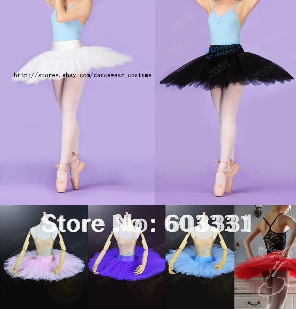 New Professional Ballet Tutu Hard Organdy Platter Skirt Adult Classical