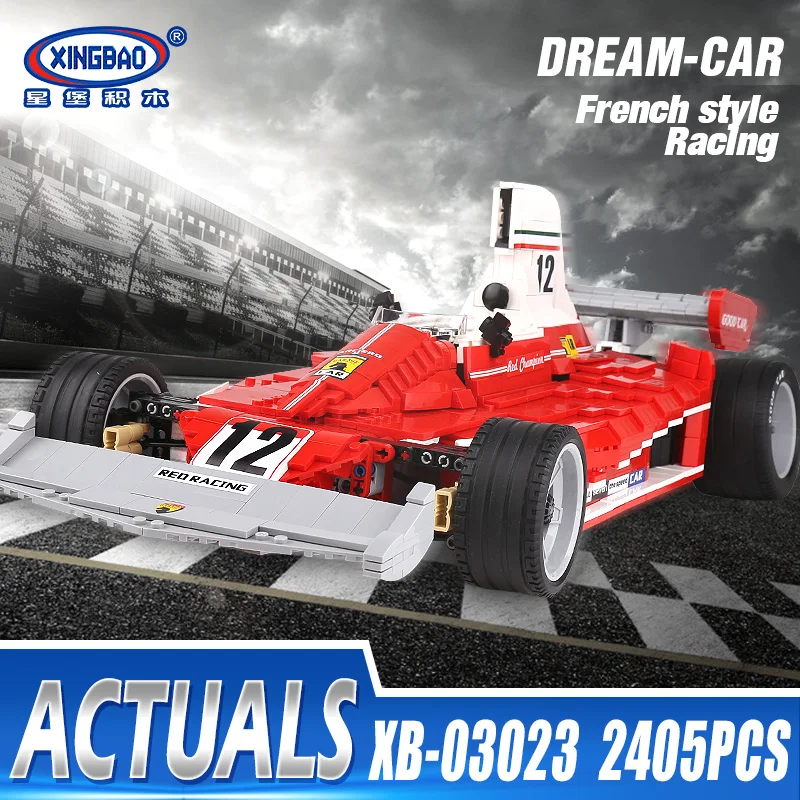 

Xingbao 03023 MOC Technic Series The Red Power Racing Car Set legoing Funny Educational Building Bricks Kits Toy for Children