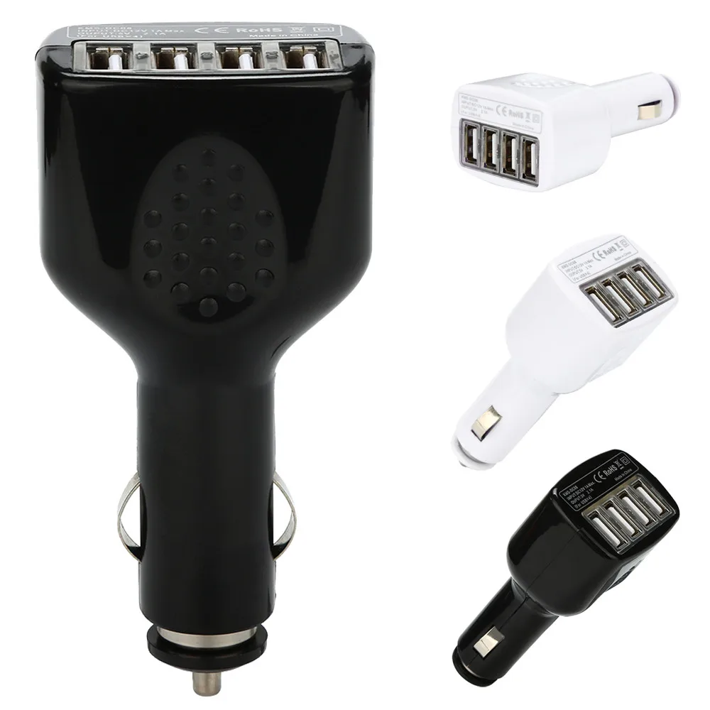 

Binmer Car Charger Adapter DC 12V To 5V 4Port USB Charger Fast Charging For For Cell Phone For Samsung Charge 19MAY16