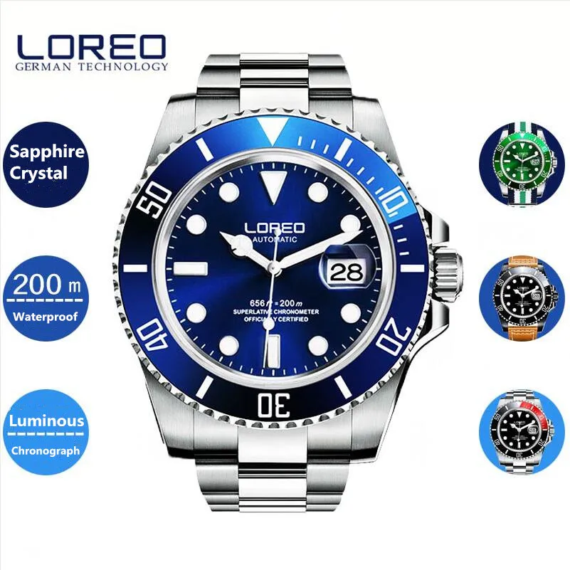 

LOREO Forsining Luminous Automatic Luxury Men Watch With Stainless Steel Bracelet Gift Box Wholesale Price Christmas Gift A20
