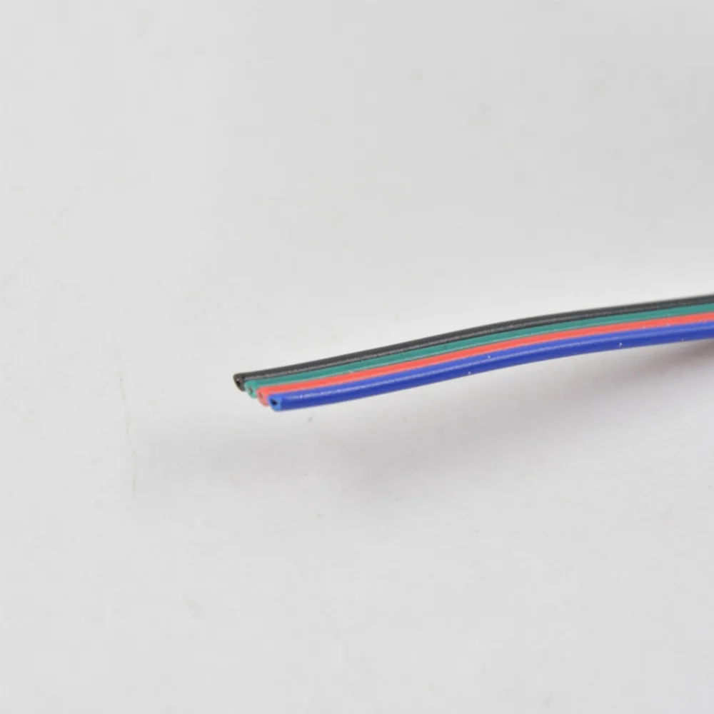 100 м рулон 4 Pin 20AWG светодиодный разъем удлинитель RGB белый провод кабель для 5050 3528