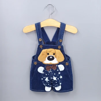 

Baby Clothing Boys Girls Jeans Overalls Shorts Toddler Kids Denim Rompers Cute Cartoon Dogb Jumpsuit Summer Bib Pants Clothes