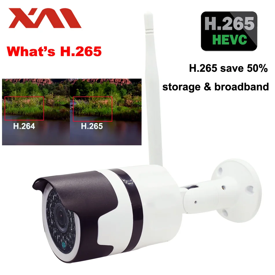 Наружная Водонепроницаемая цилиндрическая IP камера XM 3 0 Мп беспроводная