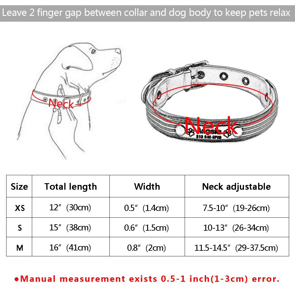 Персонализированный ошейник для маленьких собак, кошек, кожаный ошейник для собак, щенков, анти-потеря, идентификационный ошейник для питомцев, клетчатый полосатый ошейник для Beagle, мопс