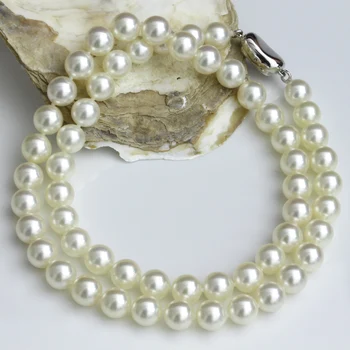 

Japan Akoya natural seawater pearl necklace 7-7.5mm high bright light AAAA 18INCH