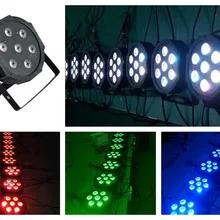 20 шт./лот, плоским LED PAR 7x4 Вт RGBW/RGBA Тонкий LED PAR может осветить Мини DJ этапа огни диско клуб бар RGBW PAR64 Китай дешевые