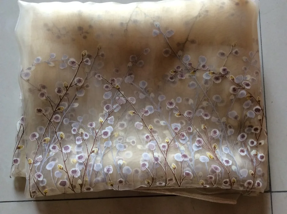 

Sheer curtain fabric wholesale / color chiffon fabric 5 meters one lot