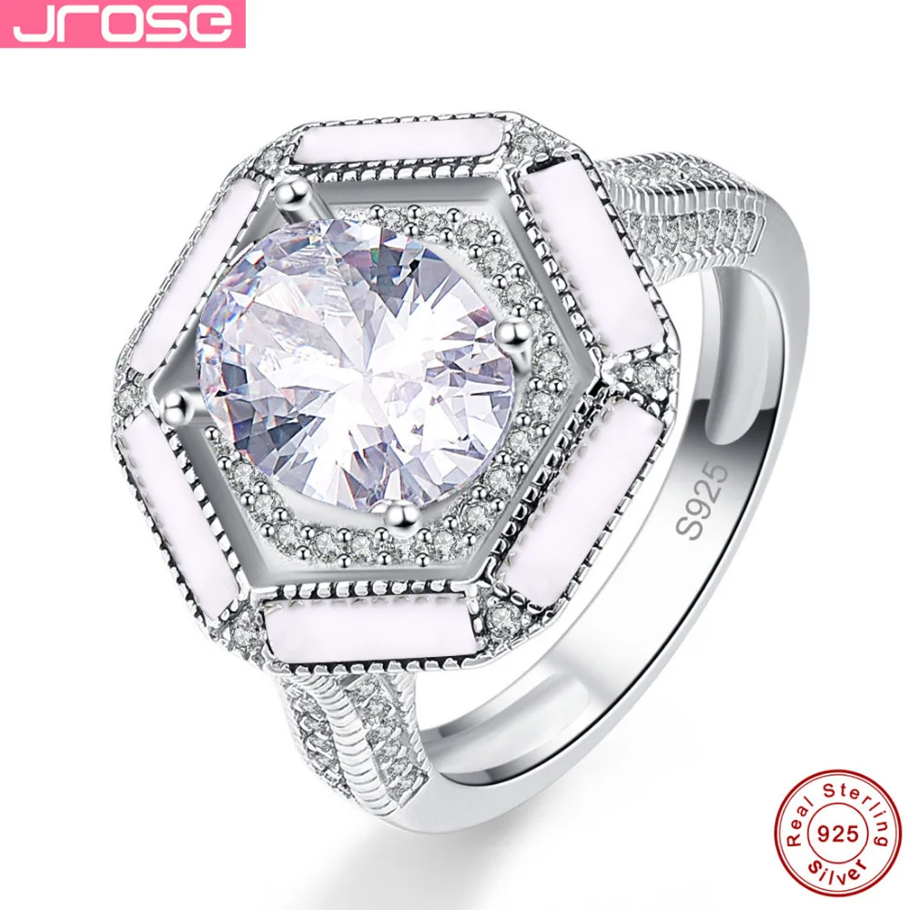 

Jrose AAA 2.25CT Princess CZ Engagement Ring Wedding Rings 100% 925 Sterling Silver Jewelry Rings For Women Bridal Jewelry