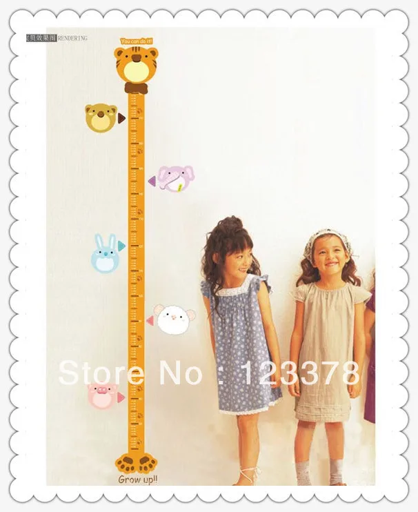 AY623 Remove baby kindergarten children room bedroom tie sticker bears height | Дом и сад