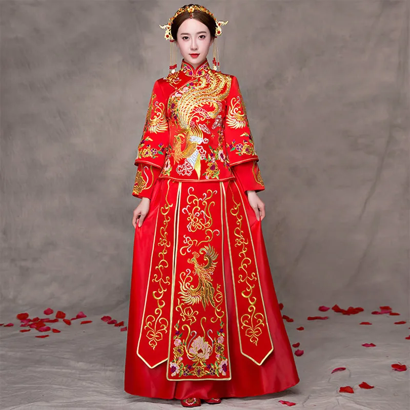Traditionelle Chinesische Hochzeit Kleid Kleid Frauen Cheongsam