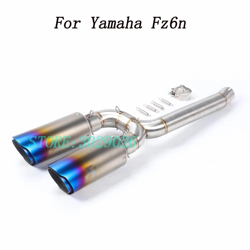 

FZ-6N FZ-6S Full System Slip On For Yamaha FZ6N FZ6S FZ6 FZ 6 Motorcycle Exhaust Muffler Escape with Middle Mid Link Pipe Tube