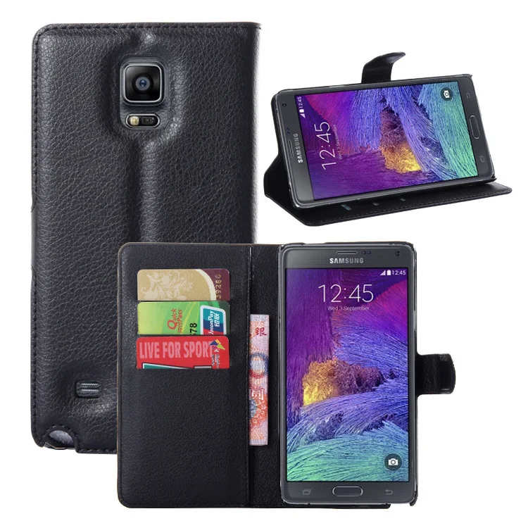 

YINGHUI PU Leather Wallet Case Cover For Samsung Galaxy Note4 Phone Bag With Stand Flip Cover For N9100 Cases Fundas