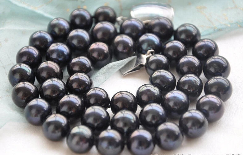 

Free shipping@@@@@ A++ 17" 12mm GRAY WHITE FRESHWATER PEARL NECKLACE MABE