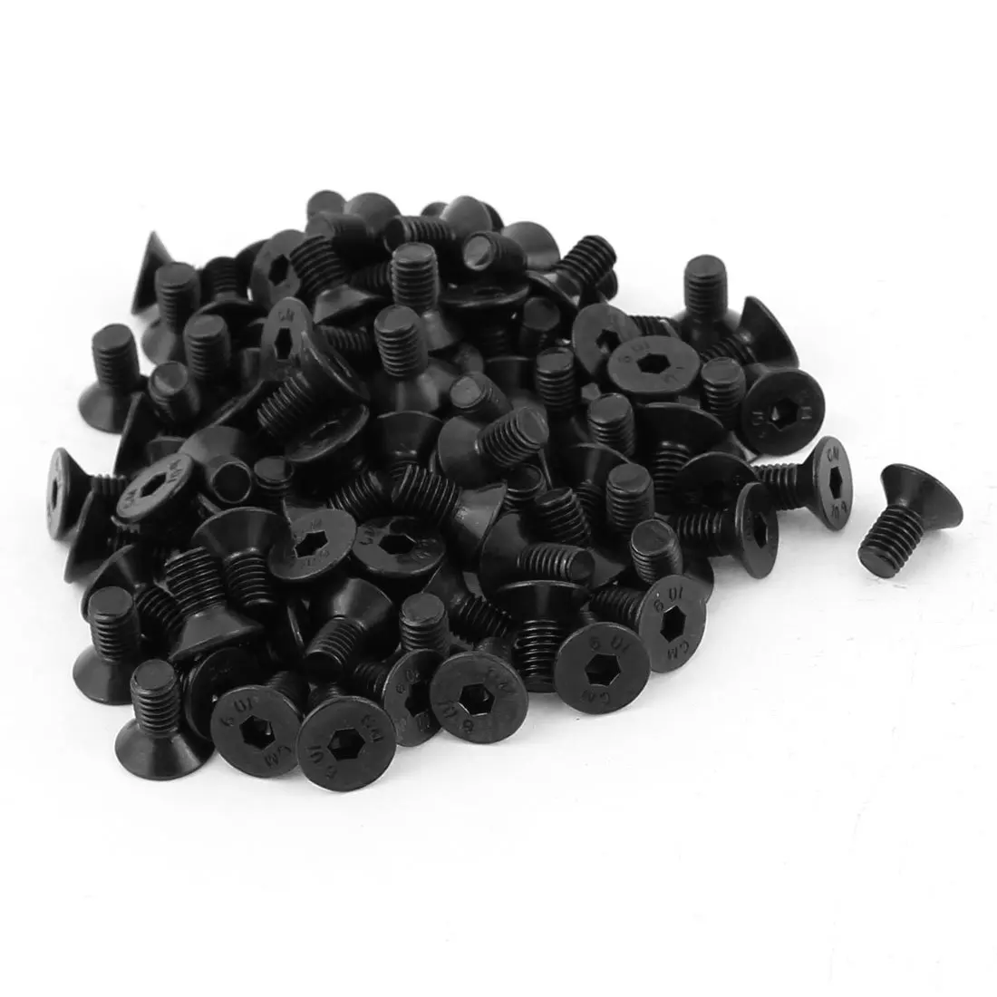 

Fullerkreg 100Pcs Black M5 x 10mm Alloy Steel Hex Socket Flat Head Countersunk Screws Bolts