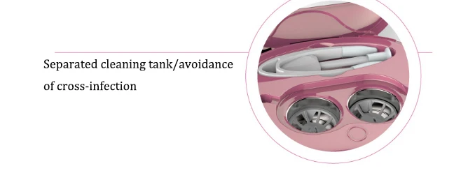 Ультразвуковая Чистящая машина контактные линзы портативная чистая коробка 3 мин удаление бактерий на батарейках разделительные канавки