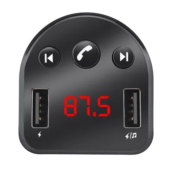 

Wireless Car FM Transmitter Double USB Port Fast Charging Mini Portable Charger #BL2