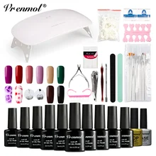 Vrenmol 36 шт./компл. 24 Вт сушилка с УФ-лампой машина для гель с рисунком цветения лак для ногтей цветной Лаки гелевый рисунок клей для нейл-арта набор