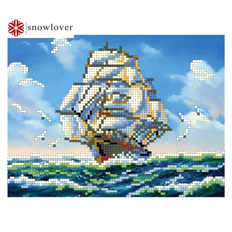 

Snowlover,Beads Needlework DIY Bead Cross Stitch Embroidery Precise Printed Painting Religion Pattern cross stitching sailig0502