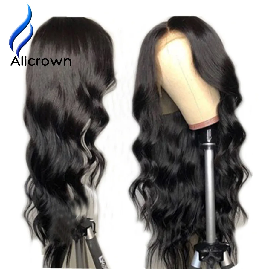 

Alicrown Body Wave Lace Front Human Hair Wigs For Women Pre Plucked Brazilian Remy Hair Wigs 13*4 Bleached Knots Baby Hair