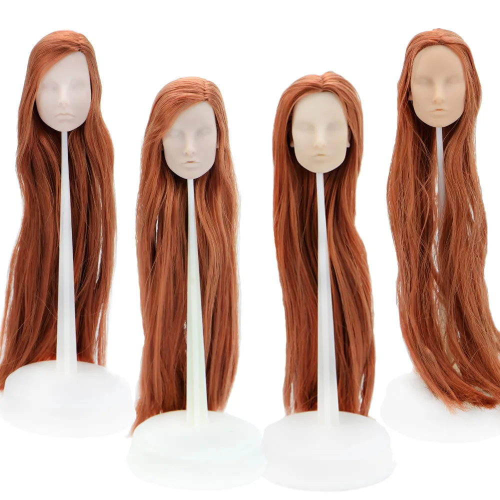 Высокое качество голова куклы смешанный стиль длинные прямые коричневые волосы подвижные суставы DIY аксессуары для 1" 1/6 кукла Дети кукольный домик игрушка