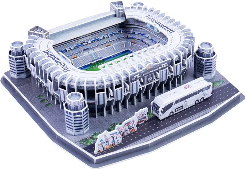[New] 160pcs/set Cristiano Ronaldo Santiago Bernabeu Competition Football Game Stadiums building model toy gift original box | Игрушки и