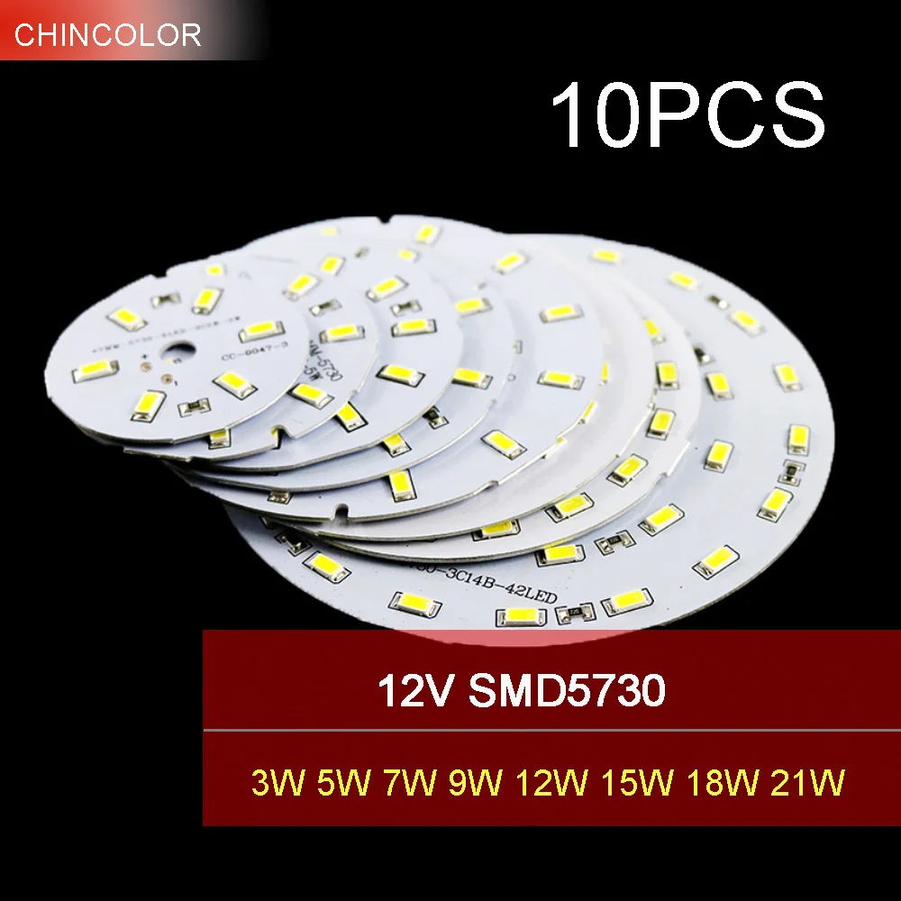 10 шт. светодиодные лампы 12 В SMD5730 100 лм/Вт 3 Вт 5 7 9 15 18 21 Вт|led bulb lamp|diy ledbulb lamp |