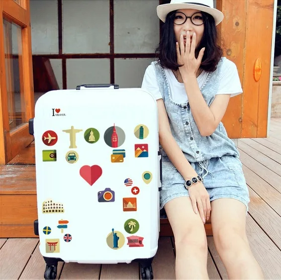 Лидер продаж наклейки для ноутбука Дорожный чемодан сделай сам Macbook стикер кожи