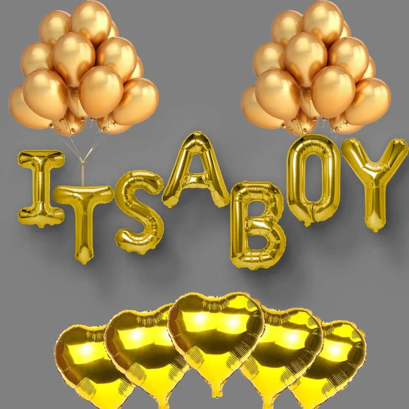 Baby Shower Decoration Gender Reveal Birthday Favors Gold Foil