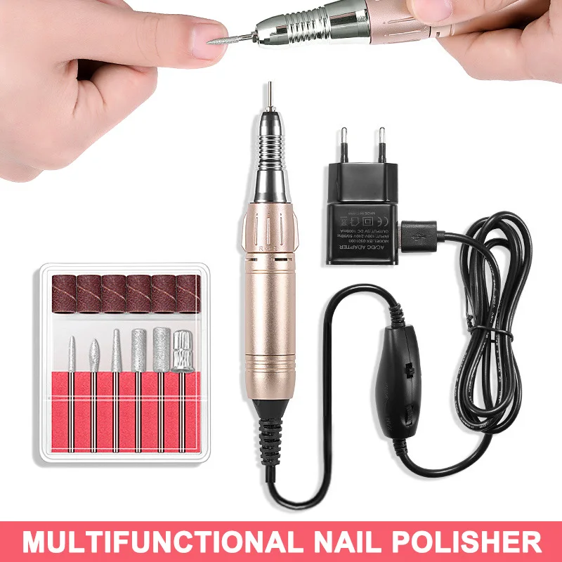 

Electric Nail Drill Kit 5000-20000RPM Manicure USB Nail Art Pedicure Polisher HB88