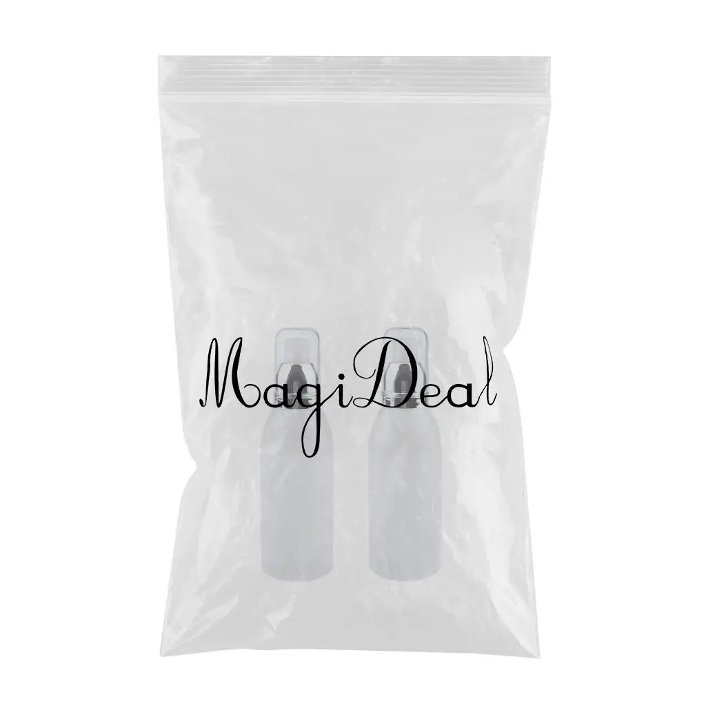 2pcs/set Empty Glass Lotion Cosmetic Face Cream Bottles Airless Pump Dispenser Use As Emulsion Bottles Clear Lotion Container