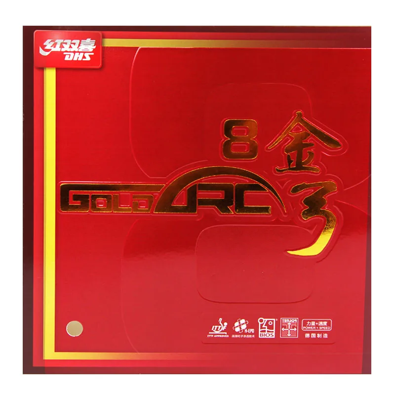 

DHS 2017 New GoldArc 8 (Made in Germany) Gold Arc Table Tennis Rubber Ping Pong Sponge Goldarc8