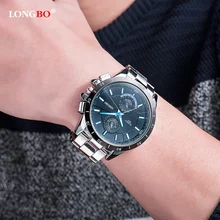 Watches Men LONGBO Popular Brand Sports Wristwatches 2018 Business Stainless Steel Watch Quartz Watch Men erkek kol saati 8833 Watches Men LONGBO Popular Brand Sports Wristwatches 2018 Business Stainless Steel Watch Quartz Watch Men erkek kol saati 8833