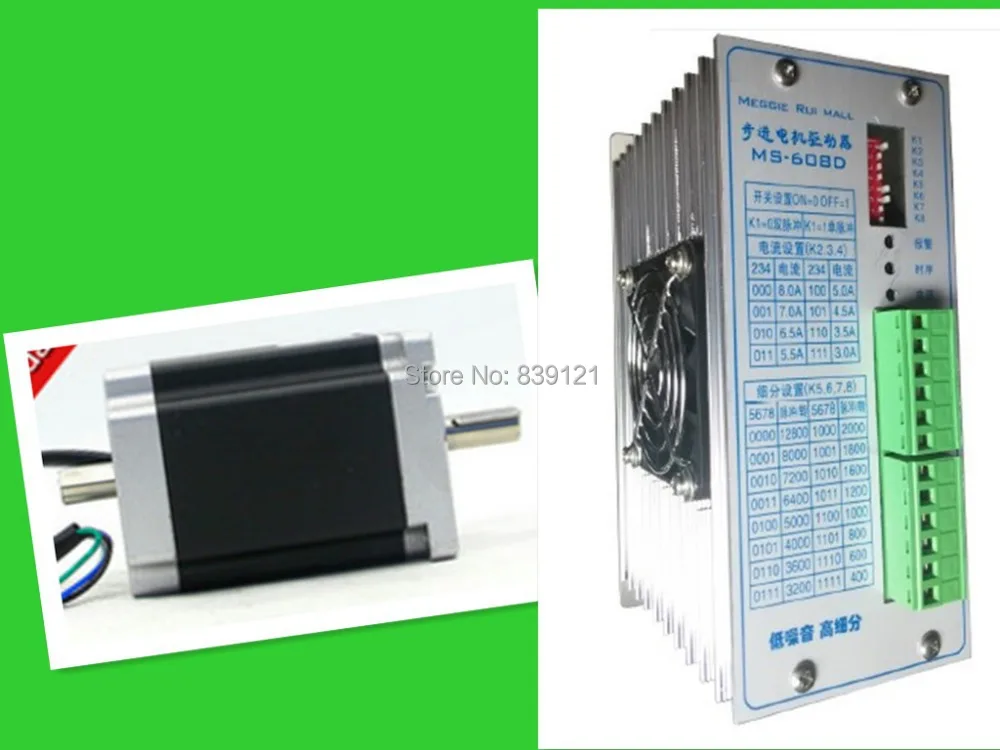 NEMA34 step motor 2phase 2 shaft 12.7mm single axis FL86STH80-5504A take with driver MS-608D AC30-60V DC40-80V MAX 8.0A NEMA34 step motor 2phase 2 shaft 12.7mm single axis FL86STH80-5504A take with driver MS-608D AC30-60V DC40-80V MAX 8.0A