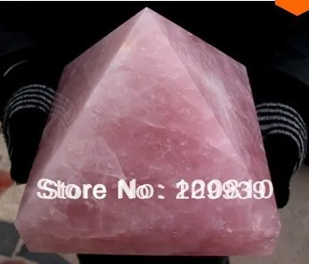 

287 NATURE ROSE QUARTZ CRYSTAL PYRAMID POINT REIKI HEALING