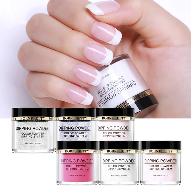 Born Pretty Dipping Powder Nails Grant French Dip 10 Colors Born Pretty Dipping Powder Nails Grant French Dip 10 Colors Nail Glitter No Need Uv