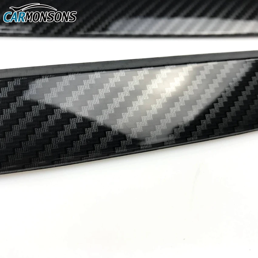  Carmonsons Headlights Eyebrow Eyelids Plastic Carbon Fiber Stickers Cover for Volkswagen VW Golf 7 